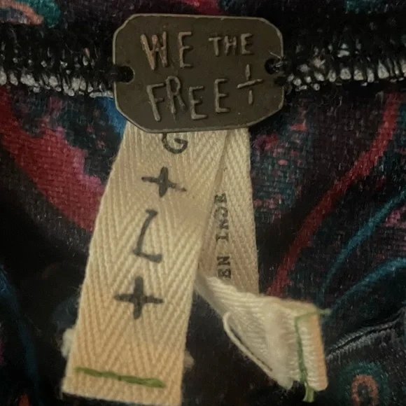 We the Free velvet paisley print long bell sleeve top - Picture 7 of 7